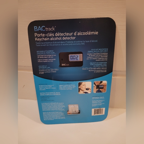 BACtrack Keychain Alcohol Detector LED Display Fold Out Mouthpiece New Sealed - Picture 6 of 6
